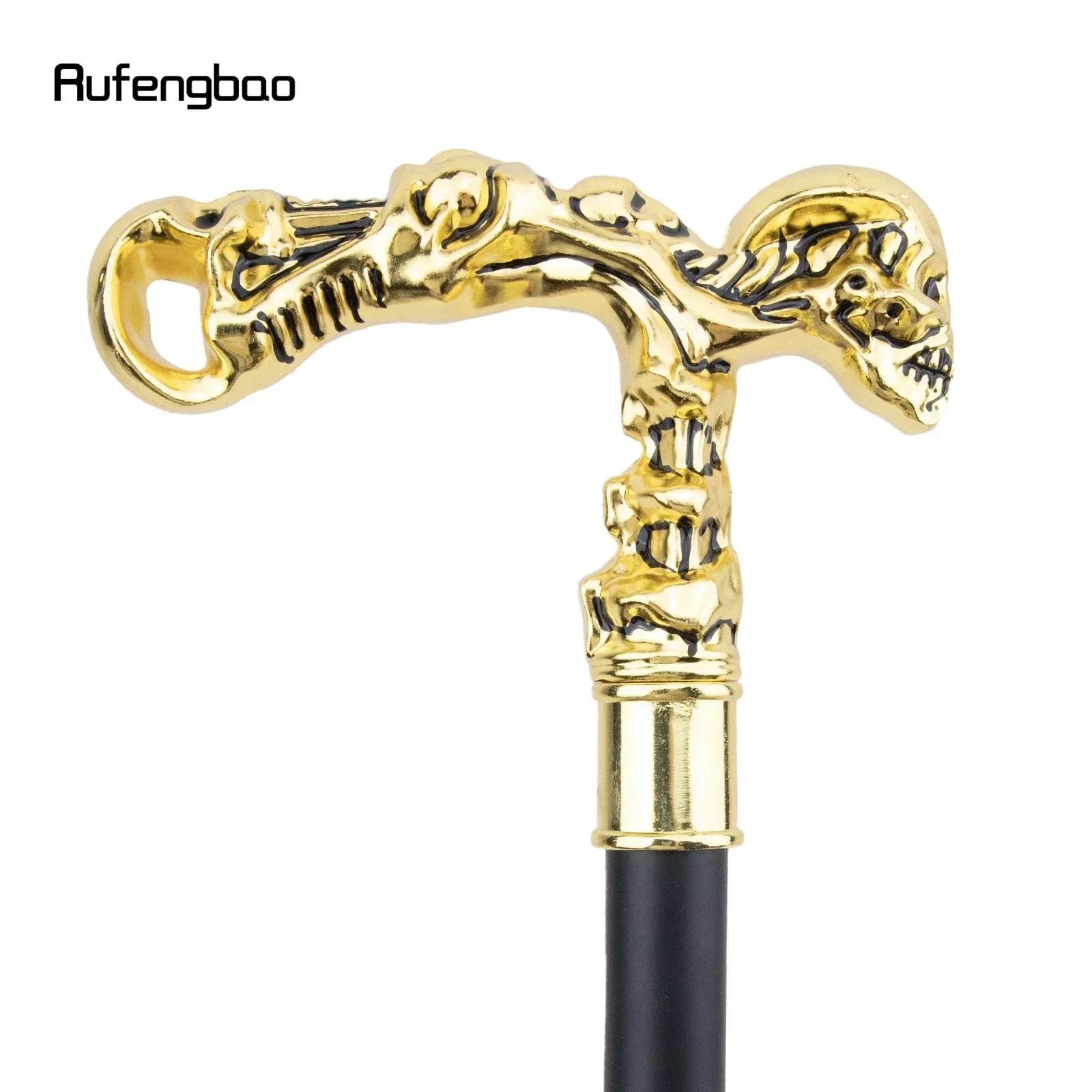 Golden Skull Walking Stick Decorative Vampire Cospaly Vintage Party Fashionable  Performance stage Cane  93cm