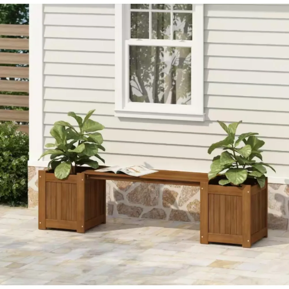 

Natural Hardwood Planter Box,dark red meranti wood treated with teak oil