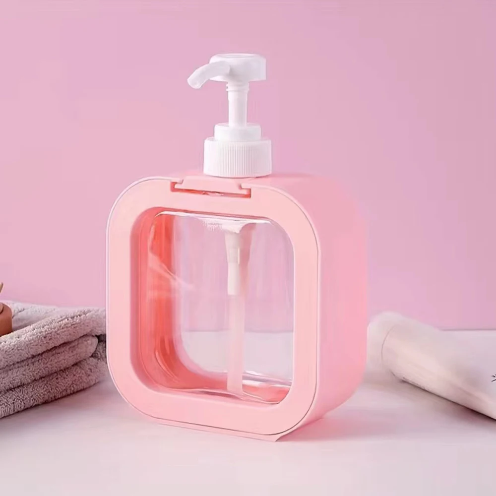 500ml Large Capacity Press Lotion Bottle Portable Foam Split Bottles Refillable Bathroom Lotion Bottle Classic Mouse Pattern