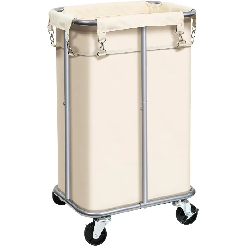 

Корзина для белья на колесах, корзина для белья на колесиках со съемной сумкой, тележка-сортировщик для белья объемом 100 л, узкая корзина для тонкой одежды Orga