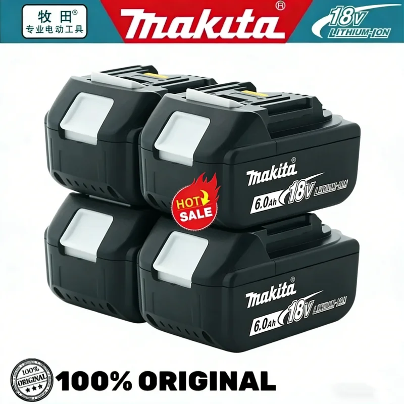 

Оригинальный литий-ионный аккумулятор Makita 18В 6000мАч, сменные батареи 18В BL1860 BL1830 BL1850 BL1860B