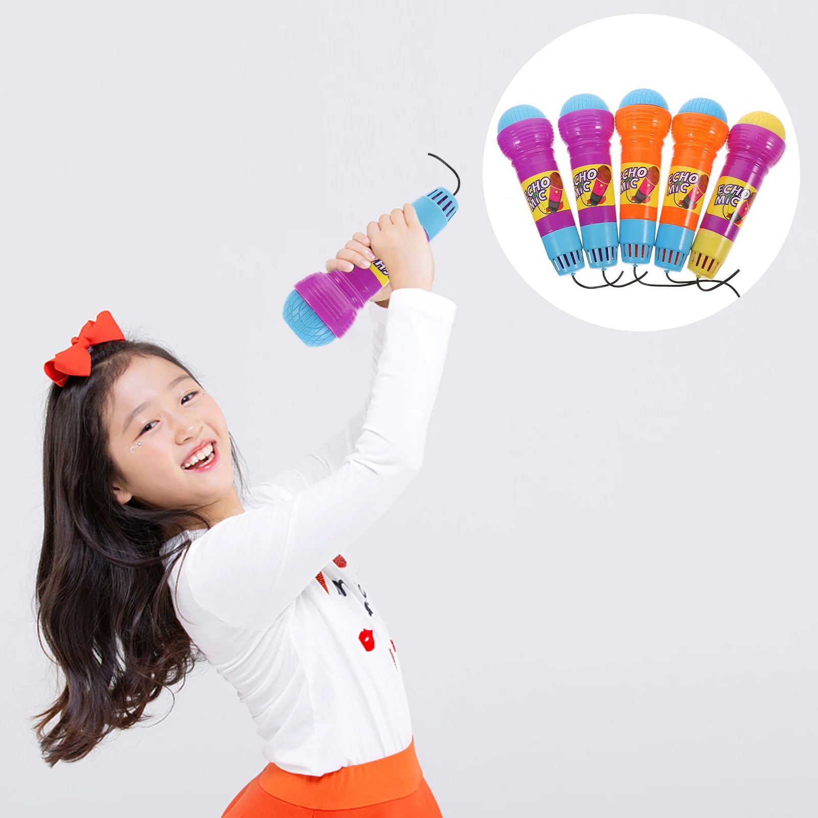 

6pcs Echo Microphone Toy Voice Amplifying Microphone Toy with Party Favor for Kids Children