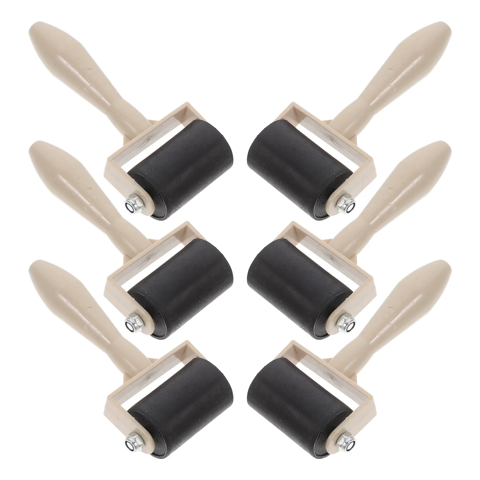 6Pcs Plastic Printmaking Roller Set Ideal for Ink Application on Metal Plates Smooth Rolling Action Lightweight and