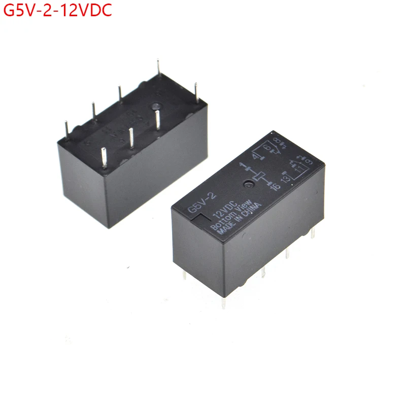 5pcs g5v-2-12vdc Power Relay 12vdc 2a 250vac 8pin G5v g5v-2 Dc 12v Dc12v Signal Realys
