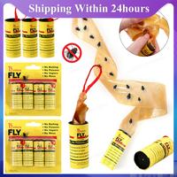 40-4Rolls Sticky Fly Strip Fly Catcher Easy Fly Trap Tape Fruit Fly Traps For Home Indoor Outdoor Sticky Fly Paper Sticky Ribbon