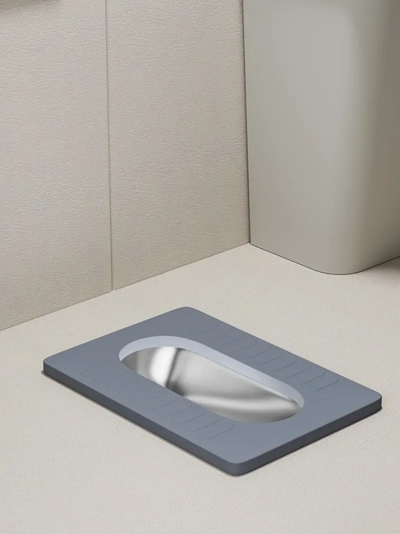 Talk room applicable soft package safety silicone stainless steel squatting toilet anti-collision and anti-skid