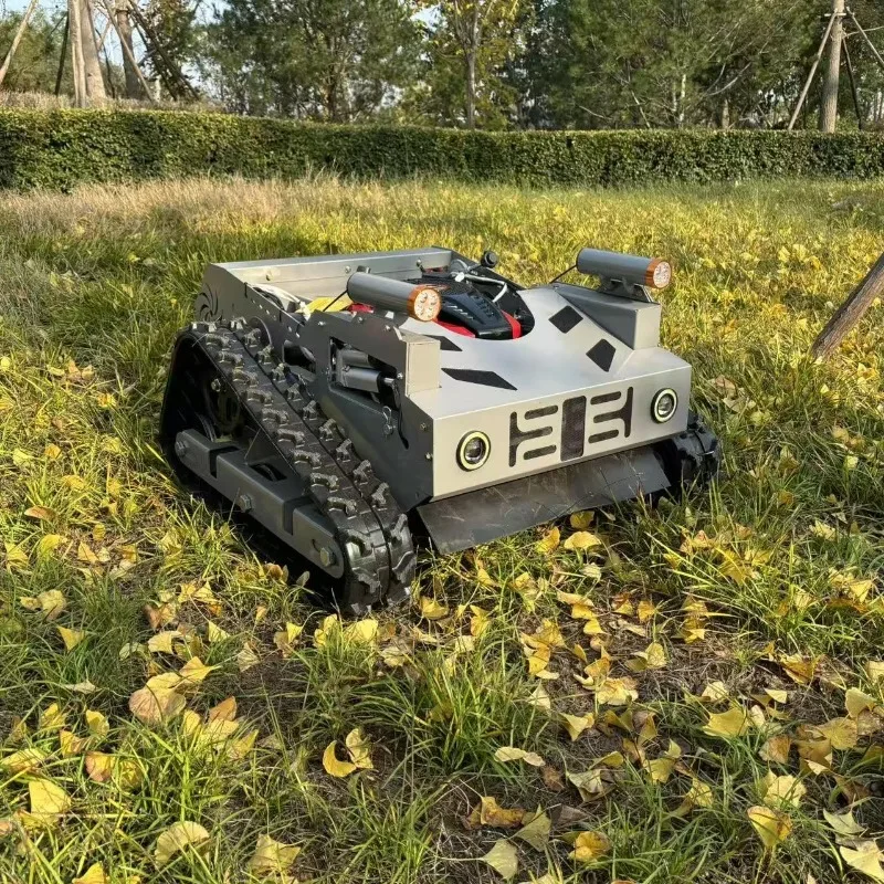 

New Design Mini Garden Crawler Lawn Mowers Big Dieael Self Propelled Remote Lawn Mower for Grass Cutting