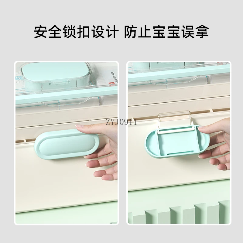 *Family Pack Household Drug Storage Box Large Capacity Multi-layer Children's Medical Kit First Aid Kit