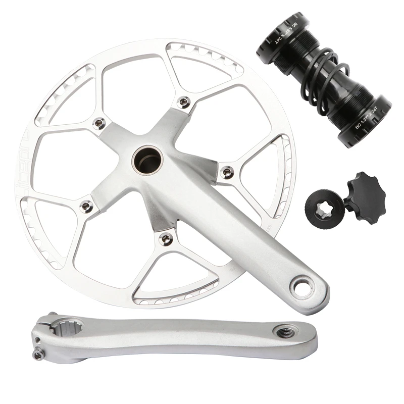 Folding bicycle toothed disc LP hollow integrated crank 47/53/56/58 teeth small wheel bicycle single disc