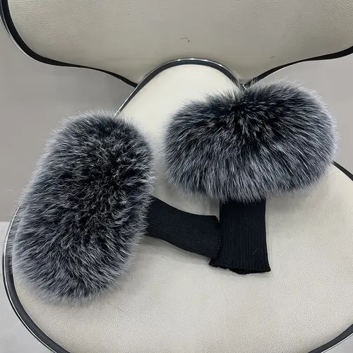 Real Fox Fur Cuffs Arm Warmer Women Bracelet Fur Wristband Glove Warmer Wrist Warmer Coat Jacket Boots Warm Accessories - Image 4