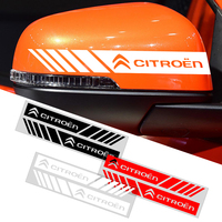 2Pcs Car Rearview Mirror Side Decal Stripe Sticker Vehicle Body for Citroen DS6 C1 C2 C3 C4 C5 C6 C8 C4L VTS DS3 DS4 DS5 DS5LS
