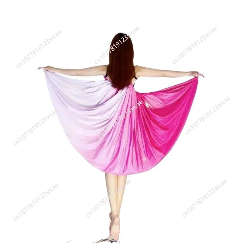 

8 meters sky yoga hammock flying dance seven-piece set of gradual change color yoga hammock