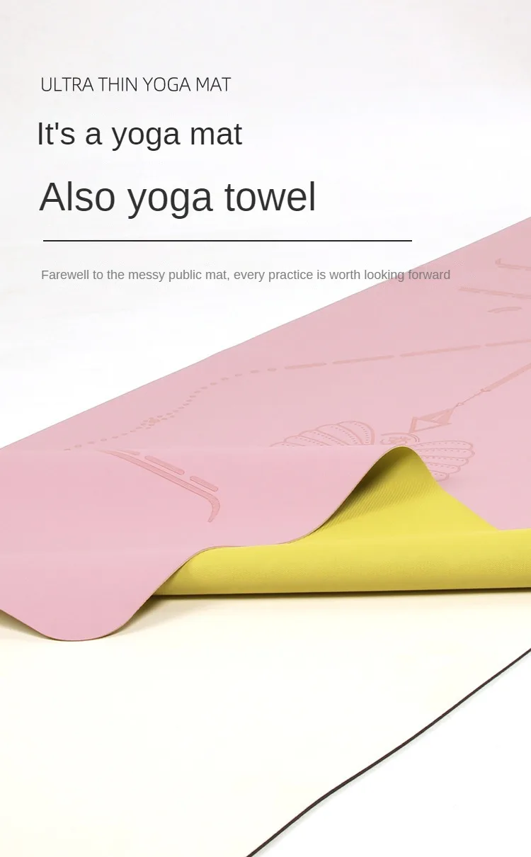 Natural Rubber Yoga Mat Portable Folding Towel Pad Anti-skid Women Multi-purpose Gymnastics Mat Tapete Para Ejercicio Meditation