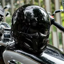 High Quality Bright Black Scorpion Helmet Detachable Multi-purpose Combination Helmet Motorcycle Locomotive DOT ECE Approved