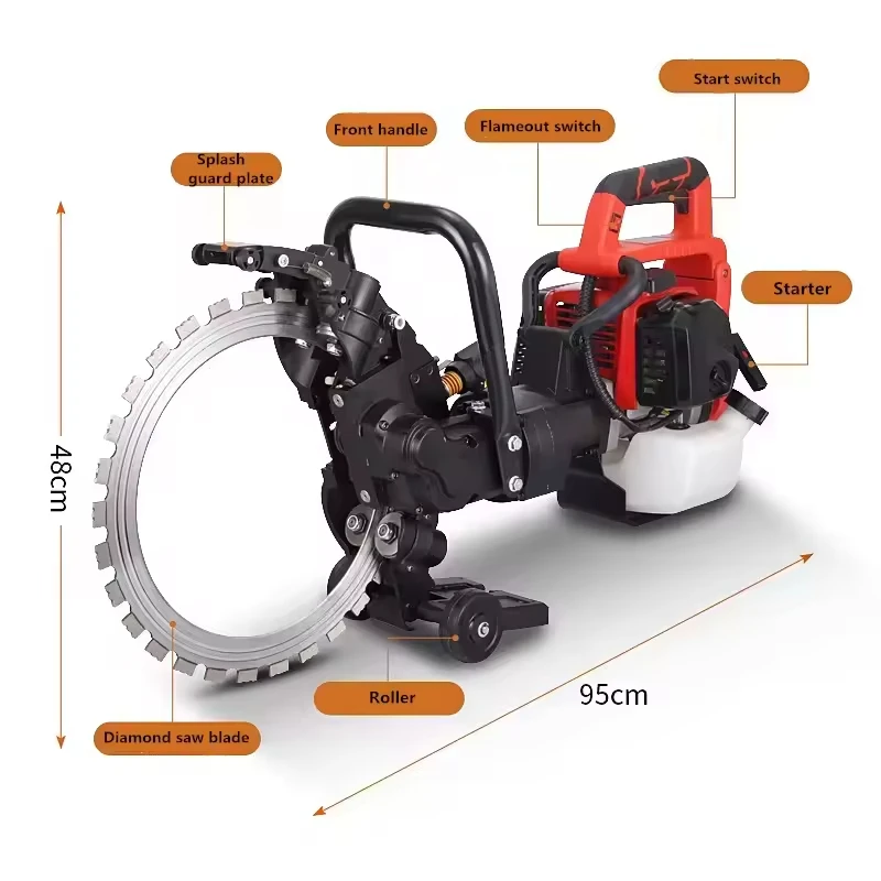 Construction Tools Wall Cutting 80CC  Ring Saw with Motor 4500W 30CM Cutting Depth for Concrete and Stone Opening