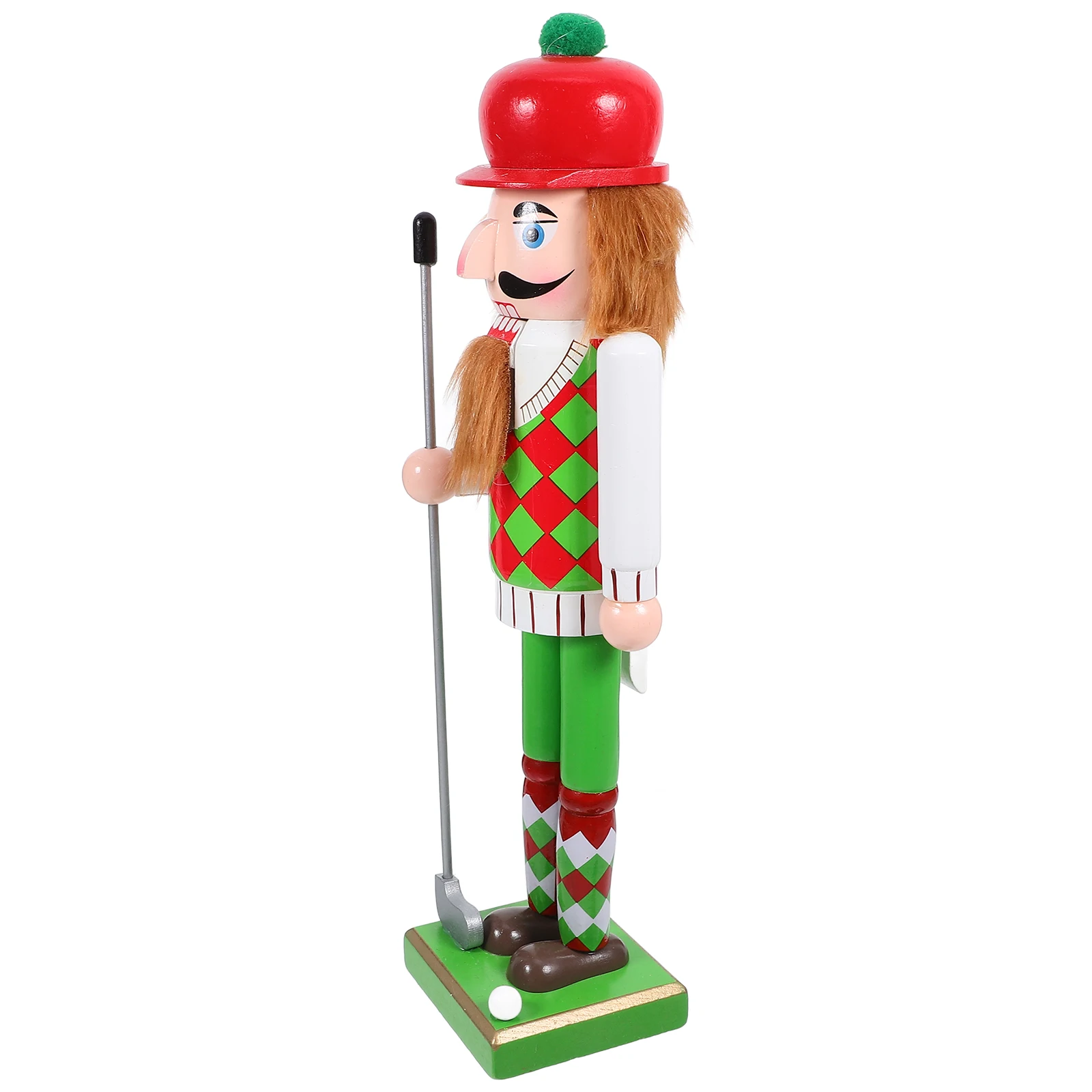 

Nutcracker Ornament Ornaments Figurines Decoration Desktop Green Golf Toy Child
