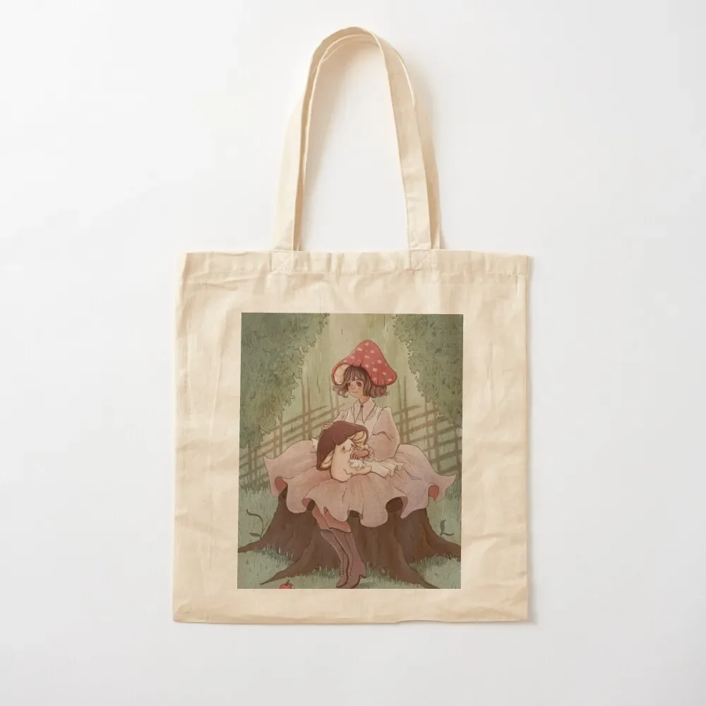 

Mushroom friend gets afternoon snack Tote Bag bags for women Candy bags Bag