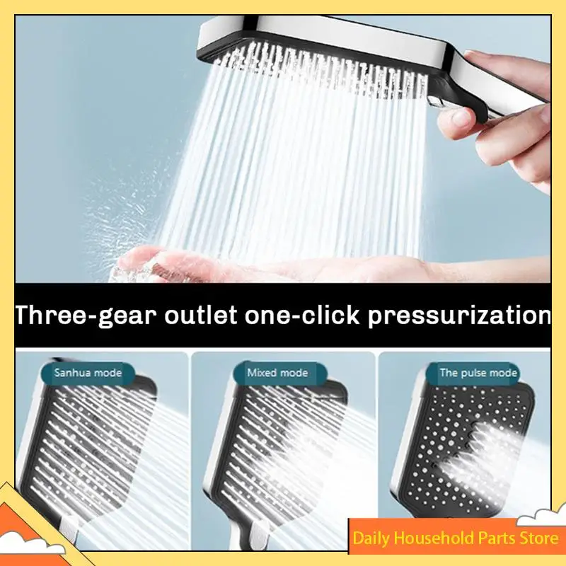 

3-режимная серебряная насадка для душа, спа-дождь, портативный смеситель для ванной комнаты высокого давления, аксессуары для кемпинга, набор товаров для ванны ГОРЯЧАЯ!