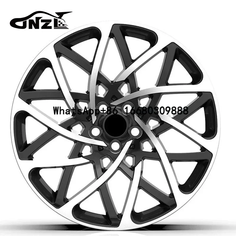 Zhenlun Passenger Car Multi-Spoke Gloss Bright Black Racing Car Rim Hub Forged Wheels For Land Rover