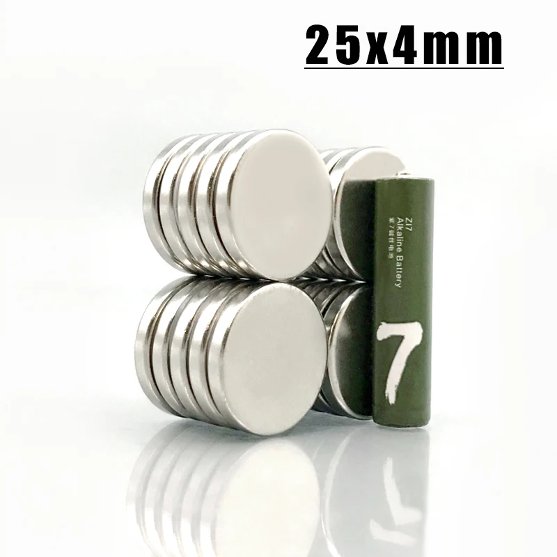 25*4mm Magnet 1-60pcs N35 NdFeB Permanent Magnetic Imanes Neodymium Magnet Fridge Magnets 25x4mm Magnet Accessory