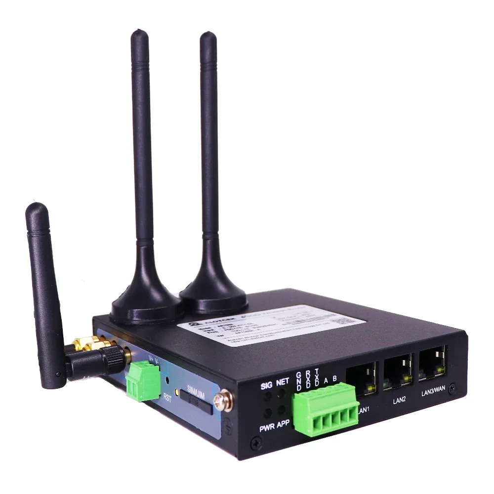 Industrial Grade 4G LTE Industrial Wireless Router support Serial RS232 Ethernet 2.4GHz Wifi