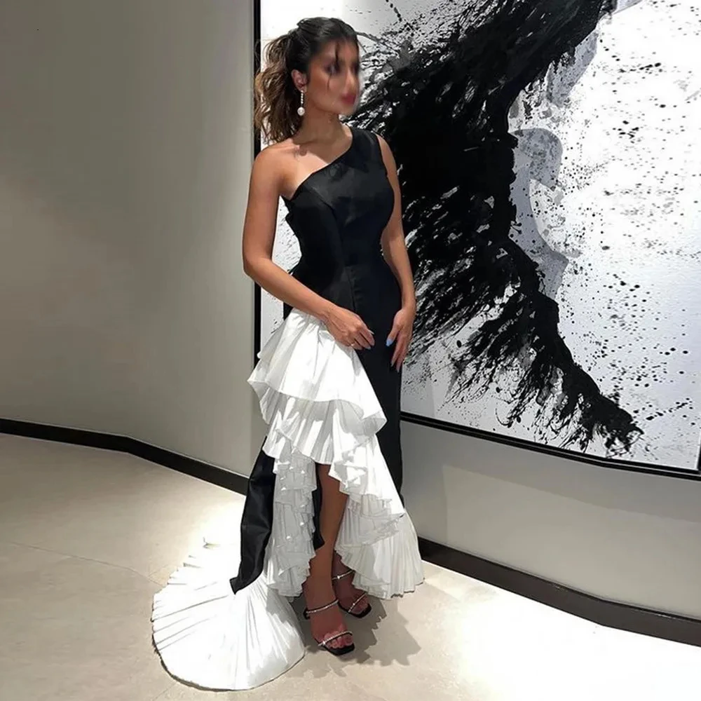 

Mermaid Prom Dress Women Evening Dresses One Shoulder Ruffles Tiered Robe De Soiree De Saudi Arabia Mariage Party Gowns 2024