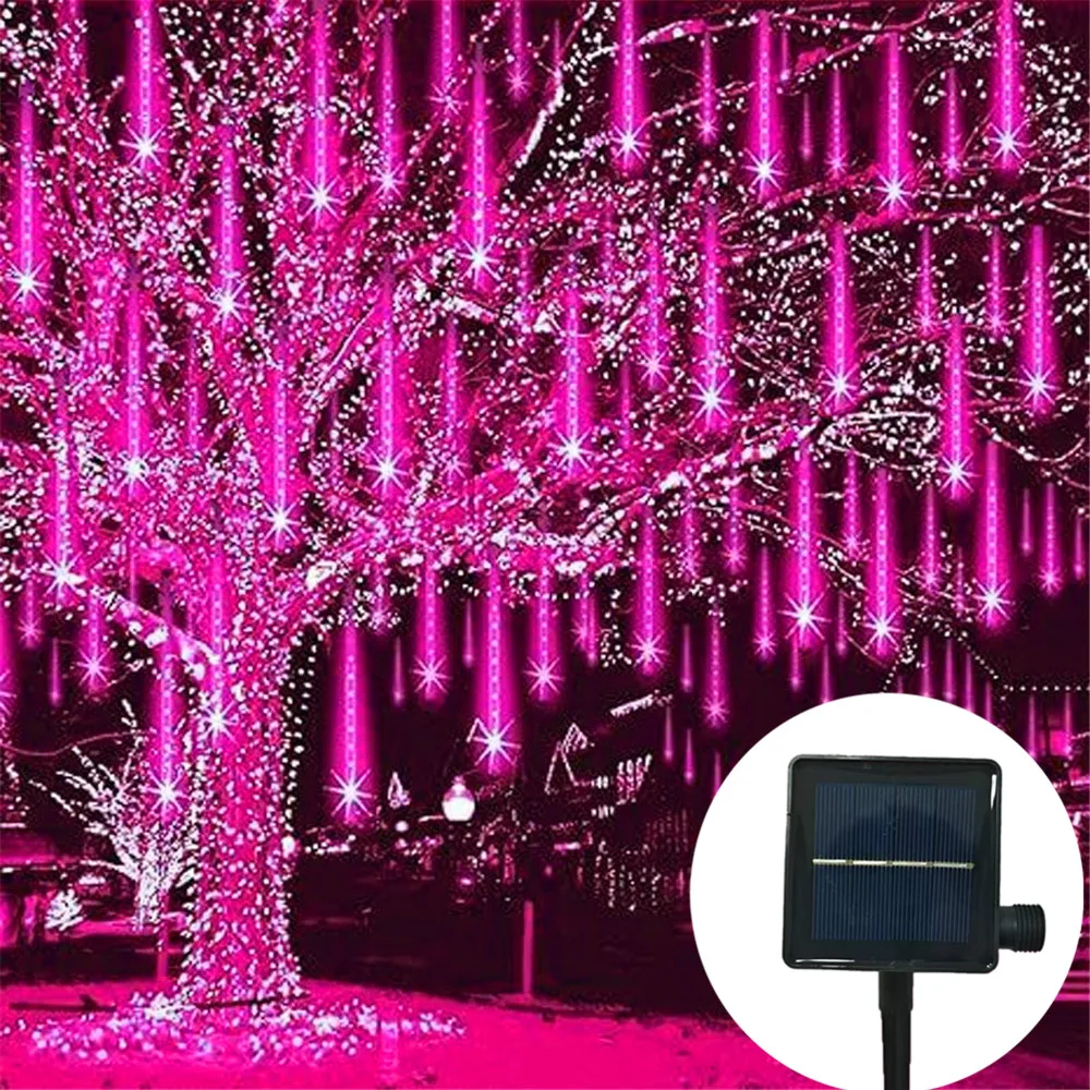 

Солнечные светодиодные гирлянды-метеориты 2026 для декора на Рамадан, имитирующие падающие капли дождя, для украшения на День святого Валентина