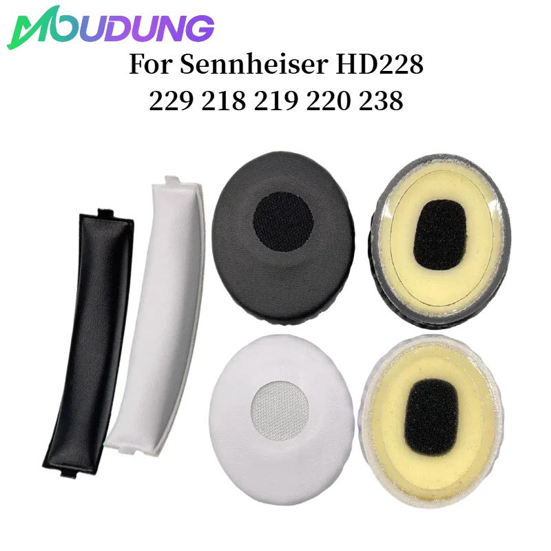 

MOUDUNG Replacement Protein Ear Pads For Sennheiser HD228 229 218 219 220 238 Headphones Soft Foam Ear Cushions High Quality