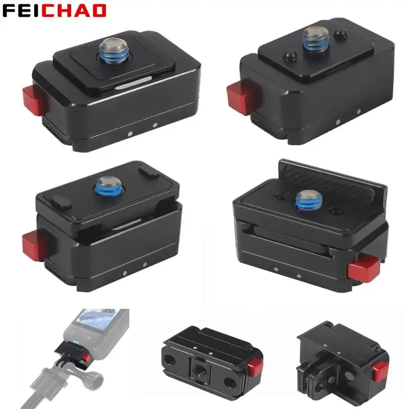 Magnetischer Schnellwechsel-Stativadapter mit Kaltschuhhalterung für Insta360 X6 X4 GoPro DJI Action 5 Pro Kamera Blitz Schnellsystem