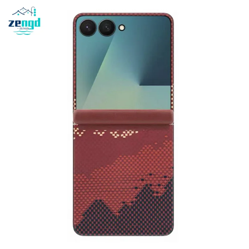 

Для Samsung Z Flip7 - Тонкий чехол из кевларового арамидного волокна с магнетизмом и полной защитой от шарниров и противоударной защитой ﻿