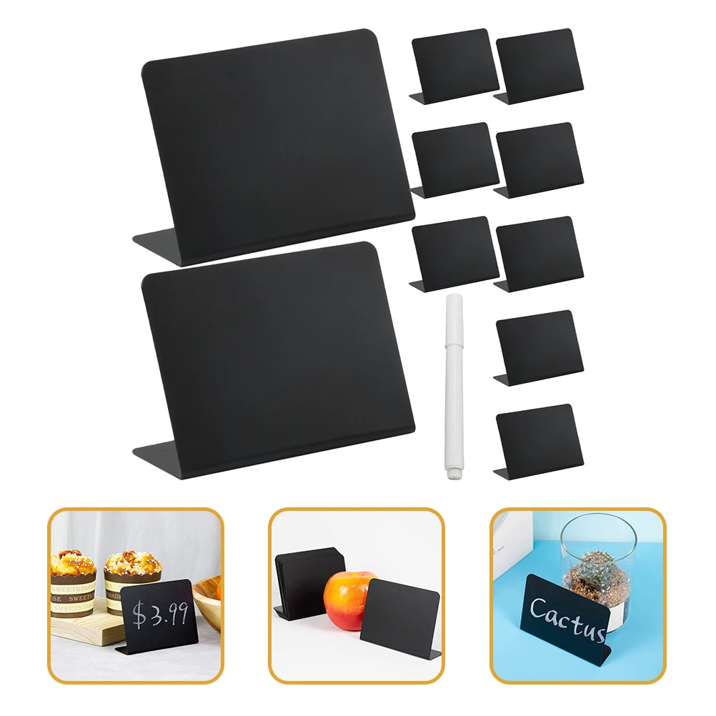 1 set 1 Set Mini Chalkboard Sign Tabletop Message Board Small Blackboard Stand Erasable Memo Board For Wedding Party Food Labels