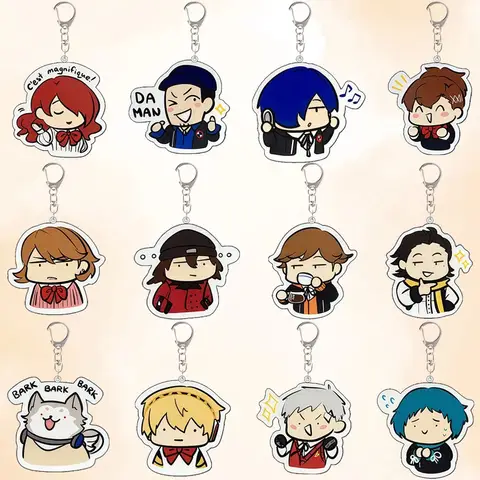 Persona Akihiko Mitsuru Ken Koromaru Junpei Yukari Aigis Fuuka Shinjiro Ryoji Acrylic Keychain Custom Backpack Pendant Gift