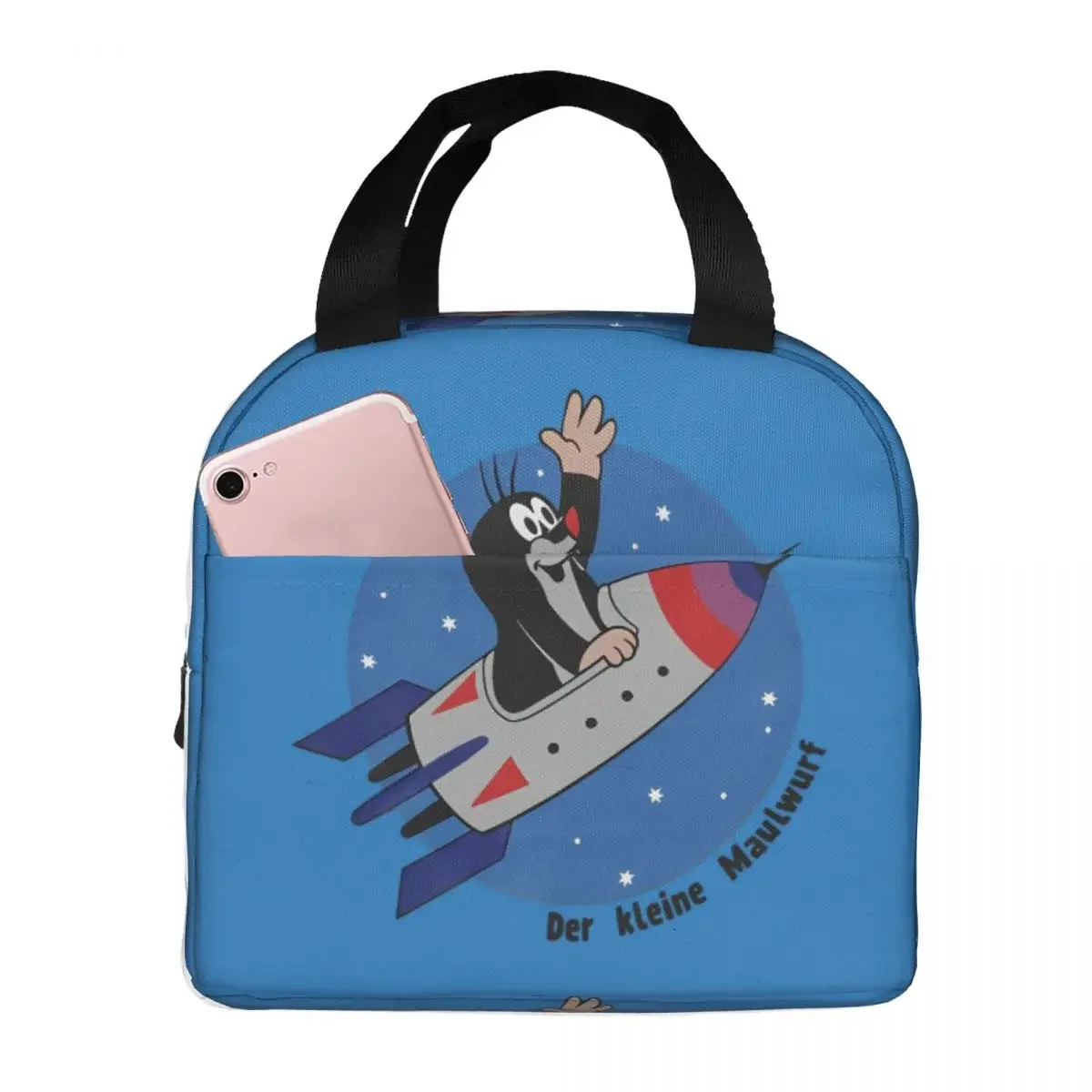 The Little Mole Space Insulated Lunch Bag Cartoon Friends Together Lunch Container Cooler Bag Tote Lunch Box Food Handbags