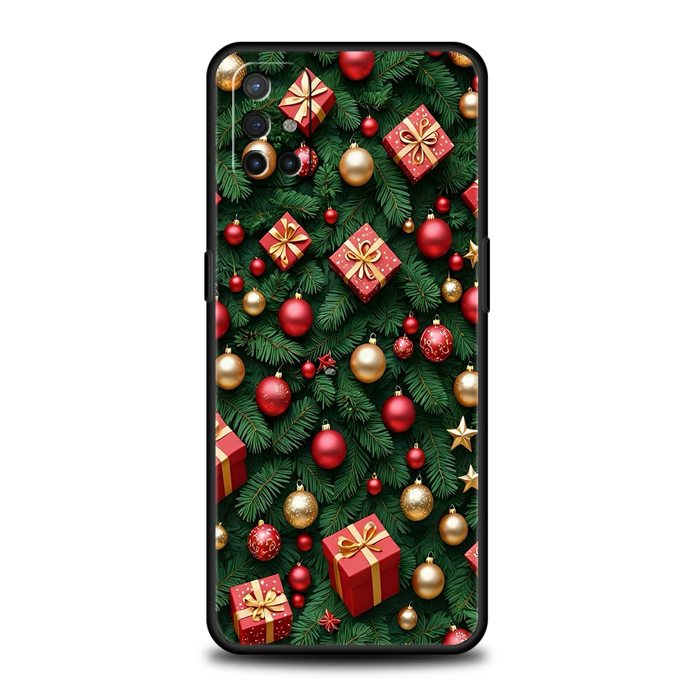 Phone Case For Oneplus 13R 12R 10T 11 R10 Nord N200 N30 N10 10 9 9R 9RT CE 2 3 Pro Lite Soft TPU Cover Christmas Christmas Tree