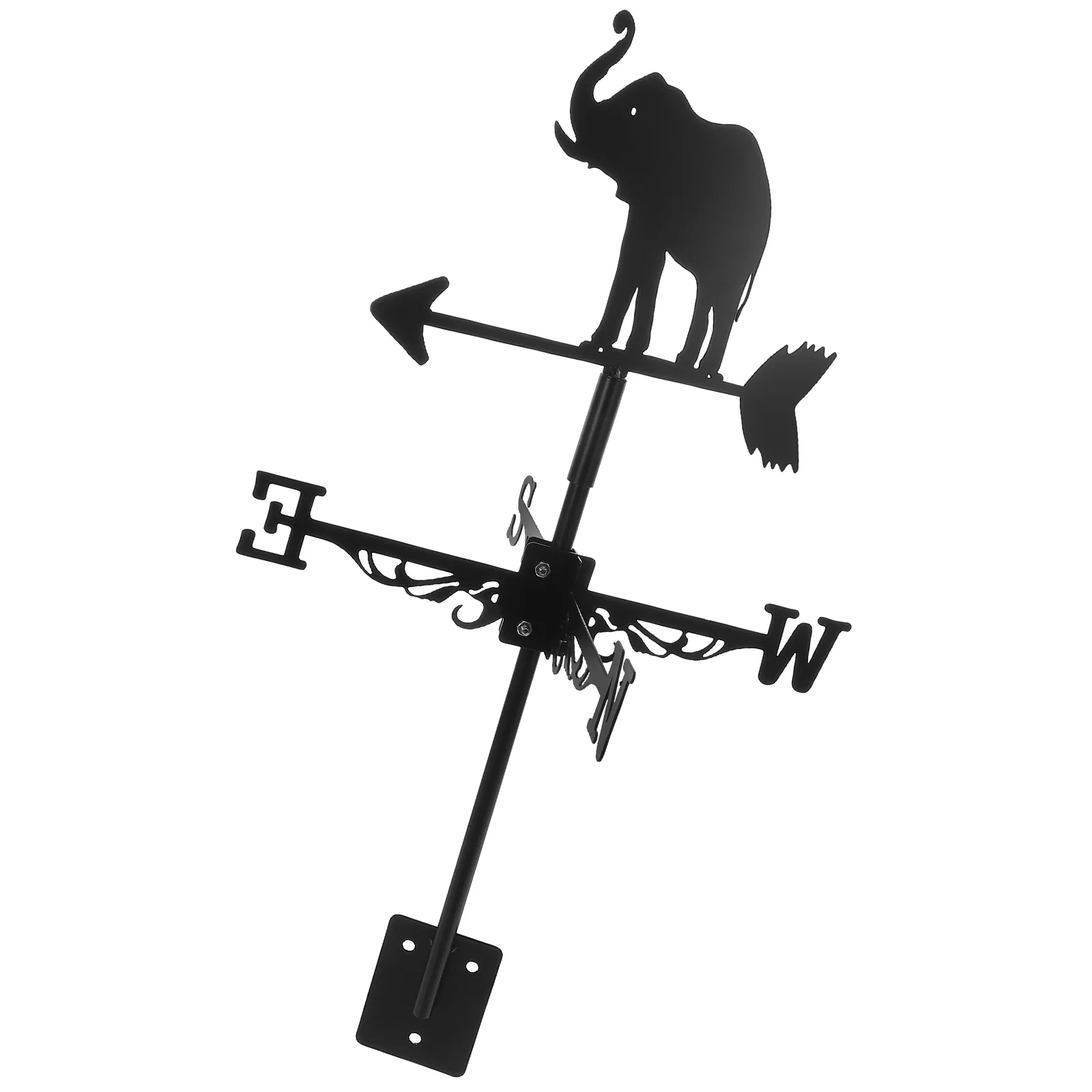 

Metal Wrought Iron Elephant Weather Vane Lawn Weathervane Wind Indicator Garden Decoration Vanes for Yard