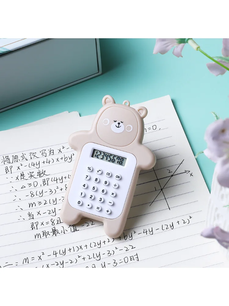 Imagem -06 - Mini Calculadora Portátil com Botão Ultra-fino Tamanho de Bolso Dígitos Display Calculadora Bonito Material Escolar para Criança 1pc