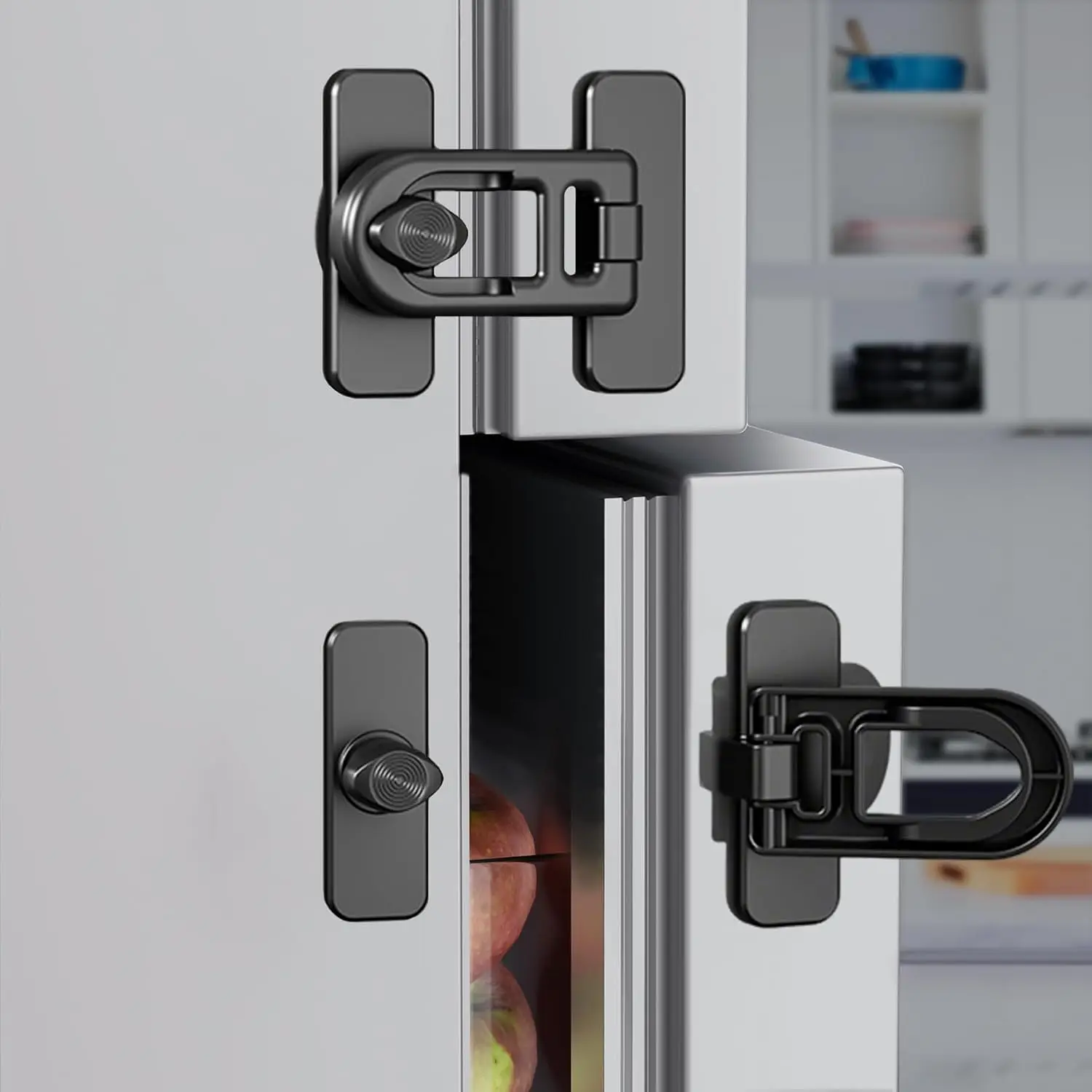 Child Safety Refrigerator Lock Oven Lock Adhesive Child Proof Cabinet Locks for Fridge Drawers Closets Windows