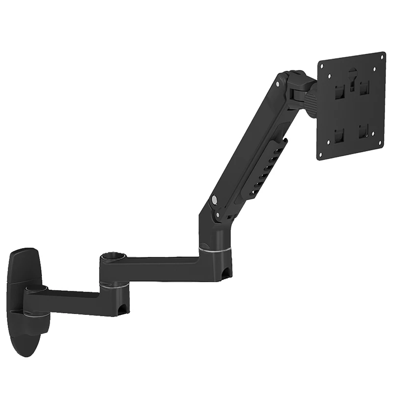 V63W / XSJ8013W Wall Mount อลูมิเนียมอลูมิเนียมยาว Mechanical ฤดูใบไม้ผลิแขนสนับสนุน Full Motion Monitor Mount Bracket