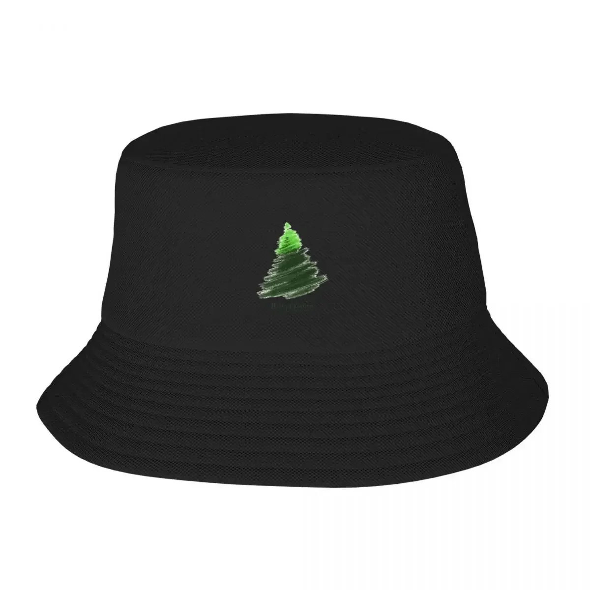 New Handdrawn Christmas tree, Christmas, decorating trees Bucket Hat Snapback Cap Hip Hop Hat Female Men's