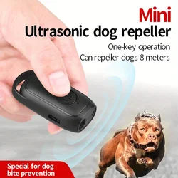 lmzoe mini Ultrasonic Dog Repeller Long Distance Training USB Rechargeable Dog Drive Device with LED Outdoor Defense Anti Barkin