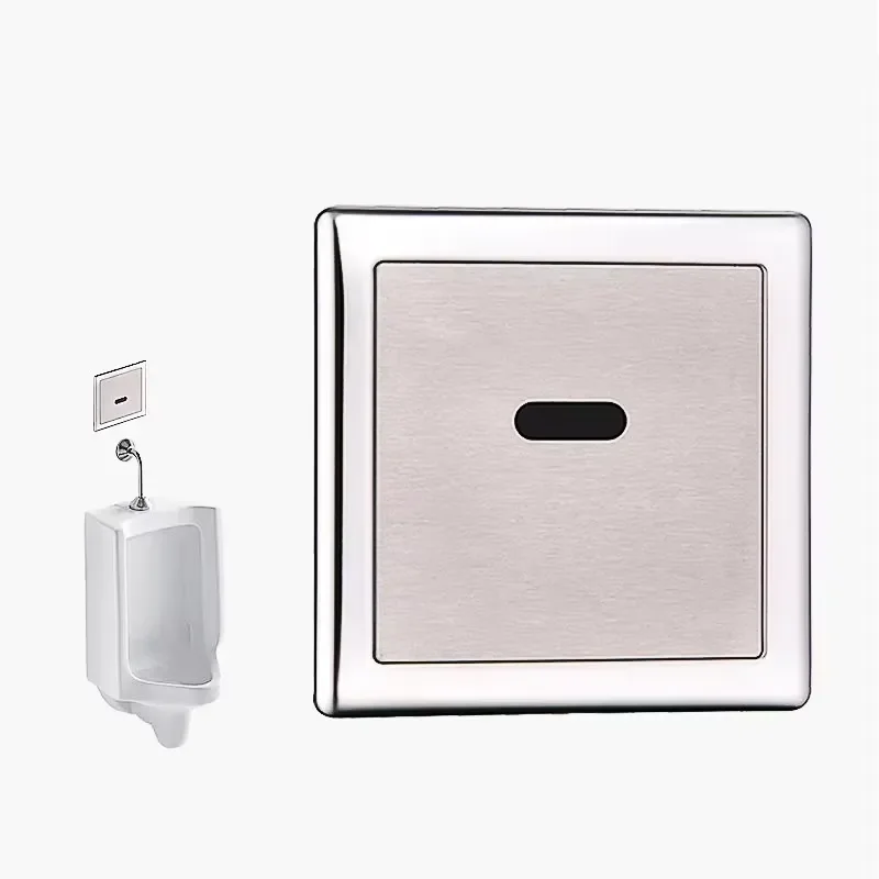 Automatic Hands Free Intelligent Double Flush Induction Urinal Valve Stainless Steel Water Saving Modern Design for Bathroom