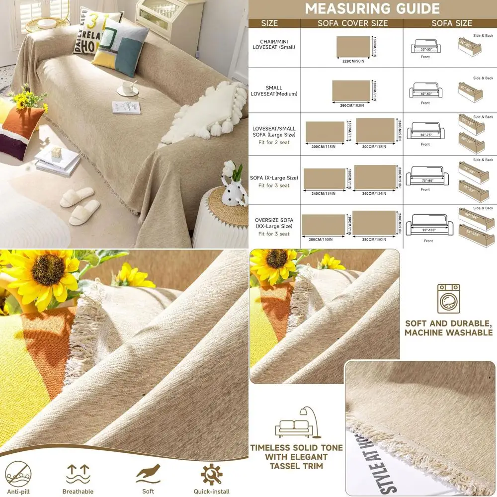 

Современный чехол для дивана из синели с 3 подушками, моющийся чехол для дивана для гостиной и спальни, 71x134