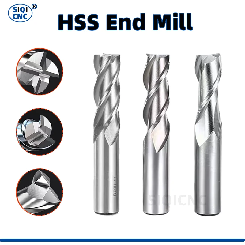 

LIYU End Mills High Precision HSS Metal Cutter Co8 Cobalt D1-32mm 2 3 4 Flutes Teeth Aluminum Milling Tool Key Seater Router Bit