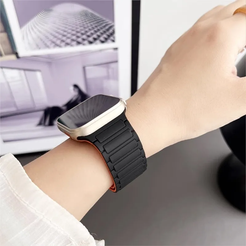 磁気 Apple Watch バンド 42 ミリメートル 44 ミリメートル 40 ミリメートル 45 ミリメートル 49 ミリメートル 46 ミリメートル 38 ミリメートルリンクブレスレットコレア iWatch シリーズ 10 9 8 7 6 5 Se Ultra2 ストラップ