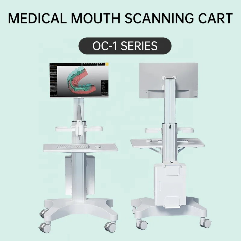 Hot Selling Mobile Nursing Cart Hospital Computer Cart Medical Monitor Dental Trolley Stand for Oral Scanner