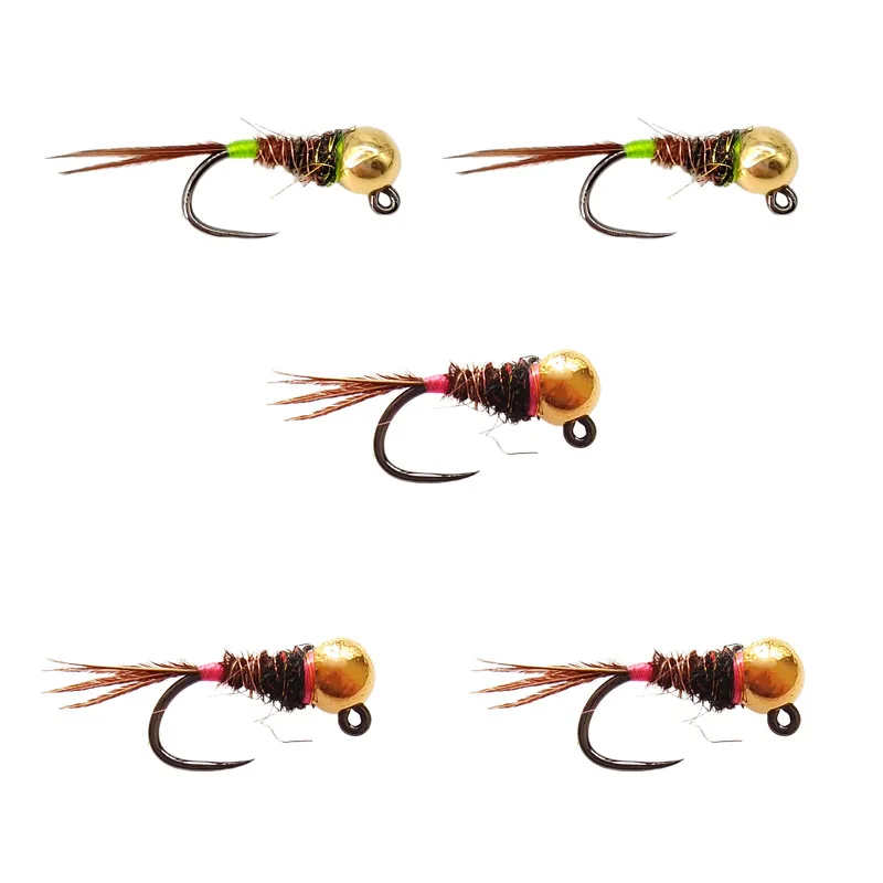 1 Stück Neuer Sinkender Wolframkopf-Nymphen-Fliegenfischerköder Jighead-Nymphen-Fliegen-Set Realistische Insektenköder Angelköder-Zubehör – Detail 9