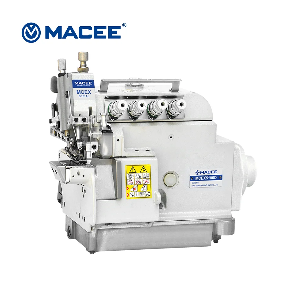 EX5114D Manual Motor Direct Drive Overlock Sewing Machine-Compact High-Speed Metal Frame For Kids/Fashion Apparel