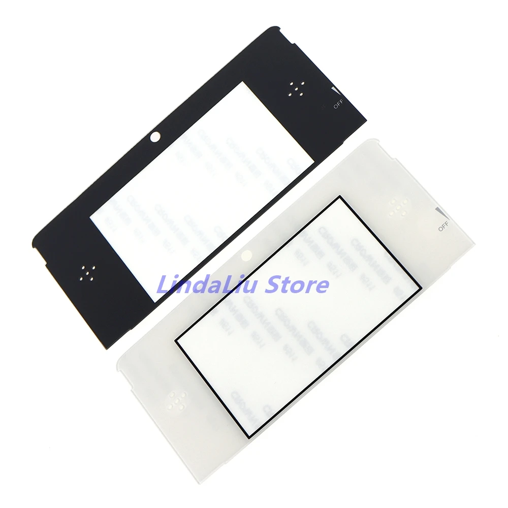 1pc For 3DS black white Top Front LCD Screen Frame Glass Lens Cover For 3DS Replacement Repair