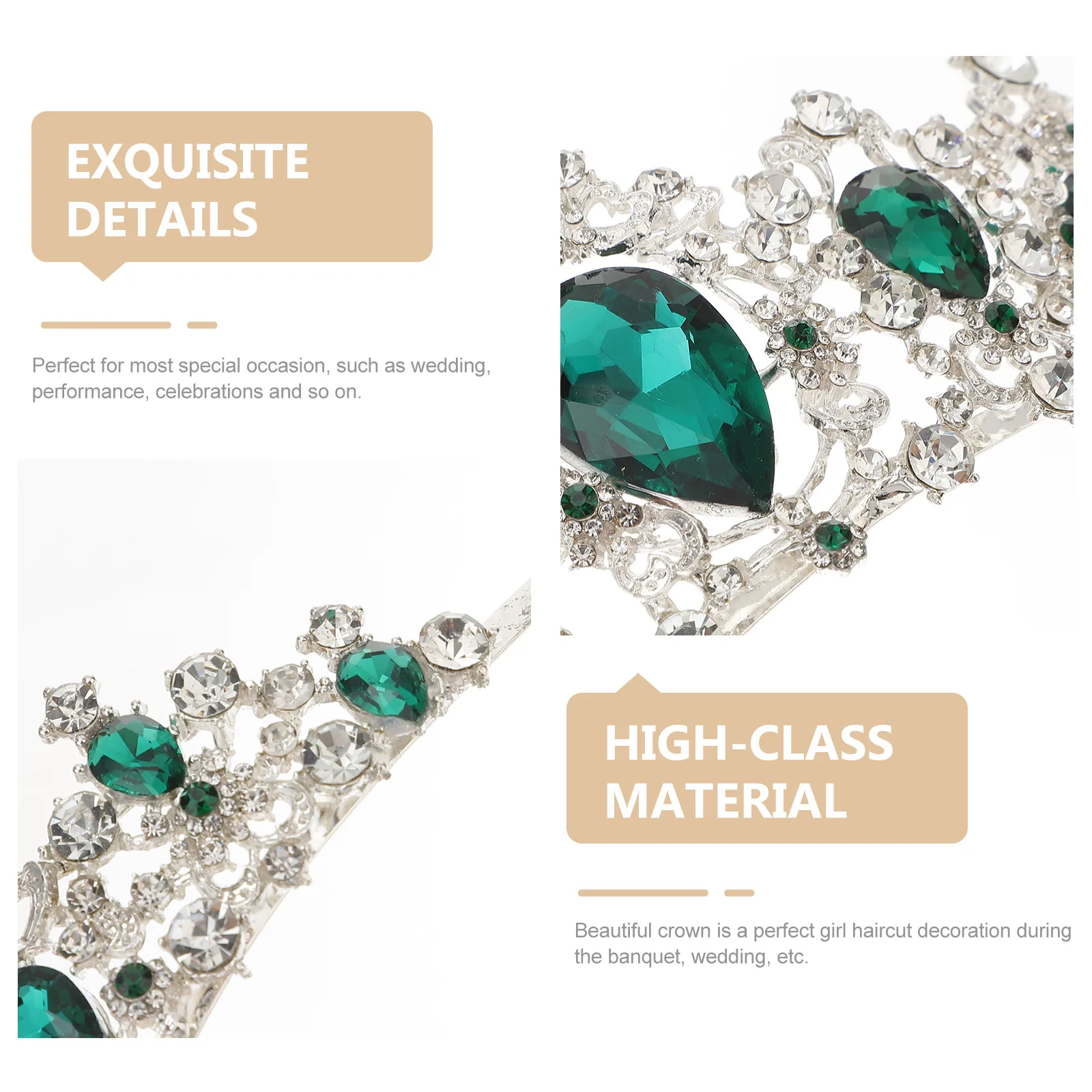 

Stunning Wedding Tiara for Bride Rhinestone Crown Headdress Elegant Lightweight Design Comfortable Side Comb Perfect for Prom