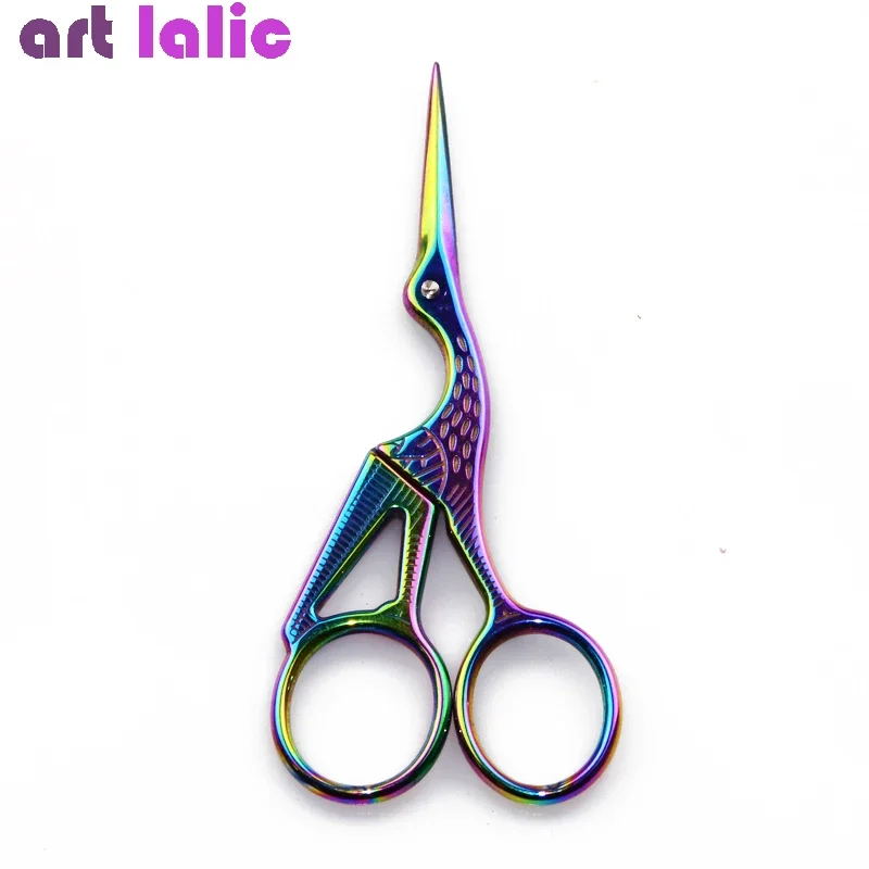 Classic Chameleon Crane Bird Shaped Stainless Steel Manicure Scissors Cuticle Remover Nail Styling Tool
